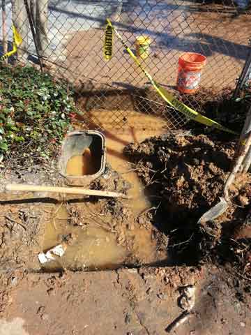 Las Vegas backed up sewer repair.